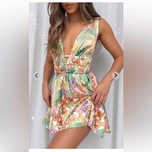 Beginning Boutique Genovia Tropical Mini Dress